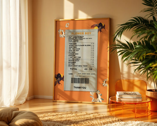 Tyler the Creator Flower Boy receipt poster