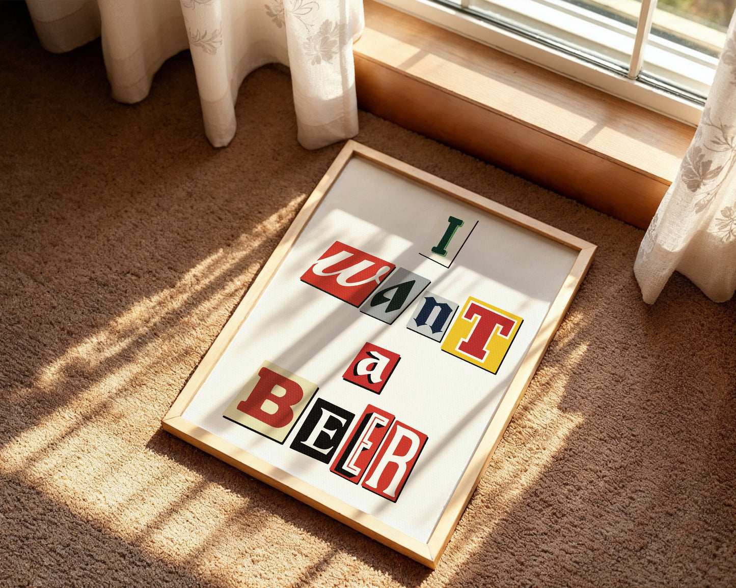 Beer letter cut outs poster