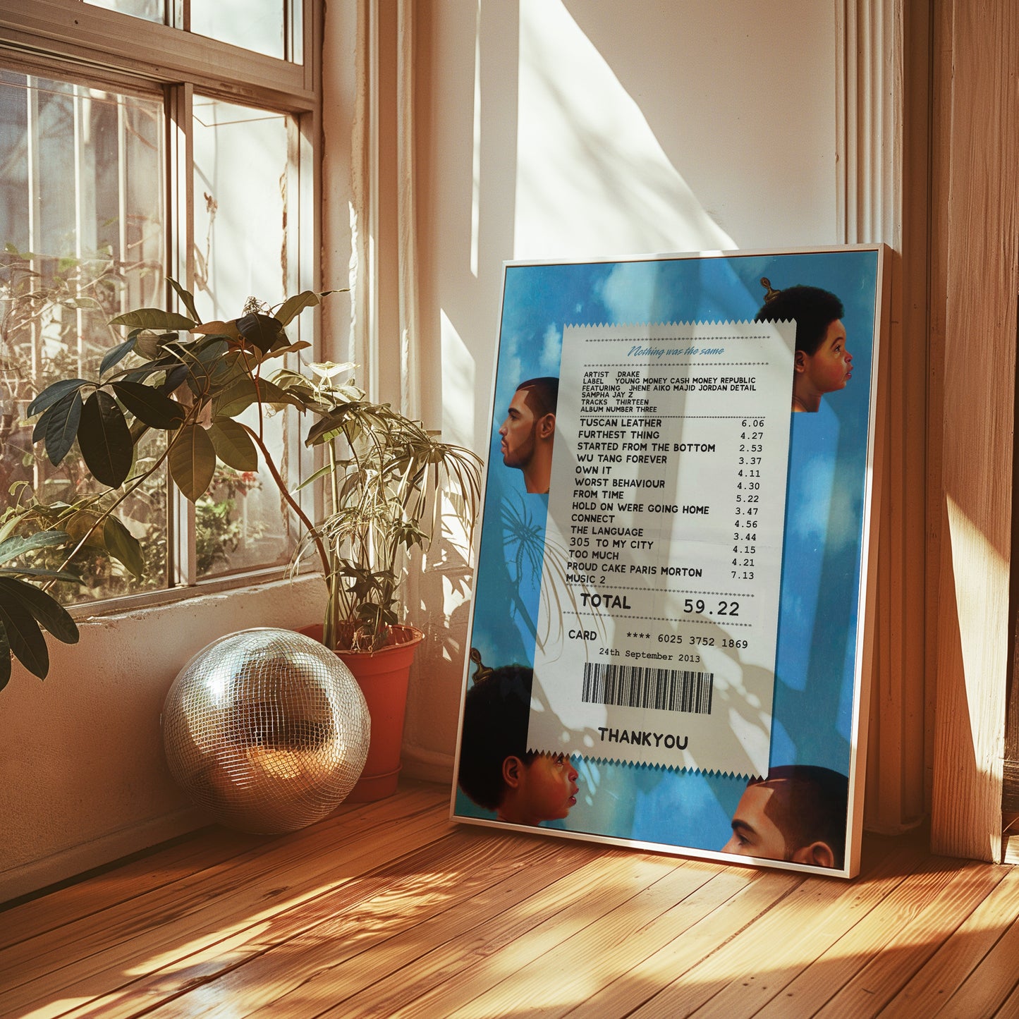 Drake Nothing was the same receipt poster