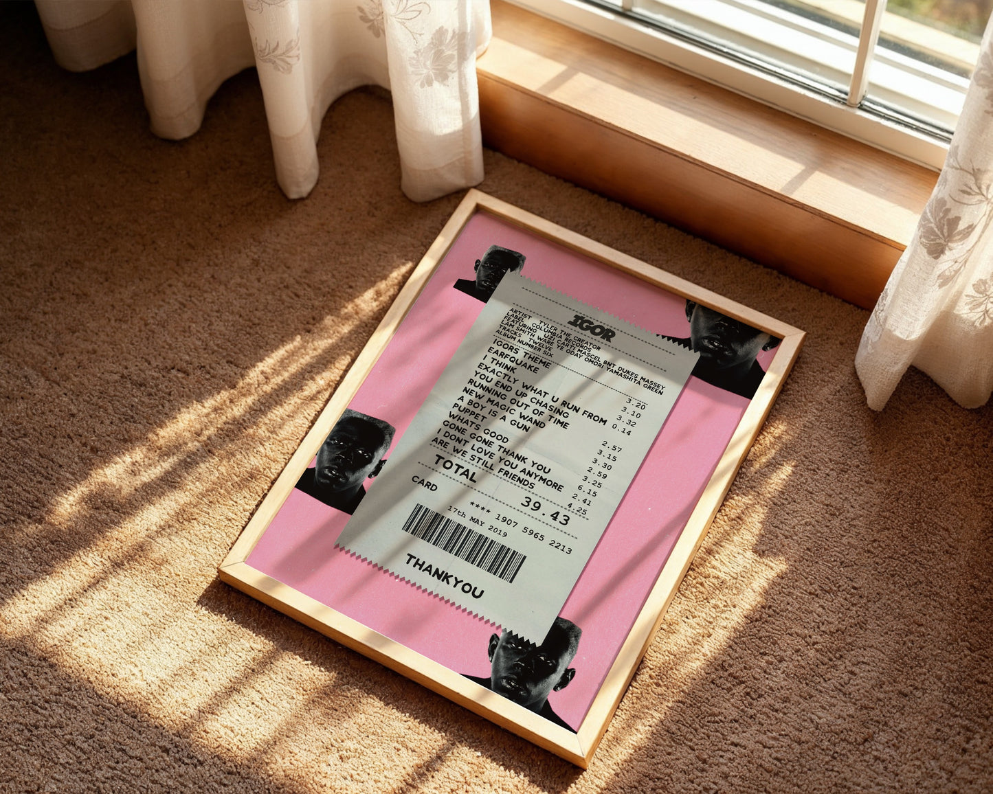 Tyler the Creator Igor receipt poster