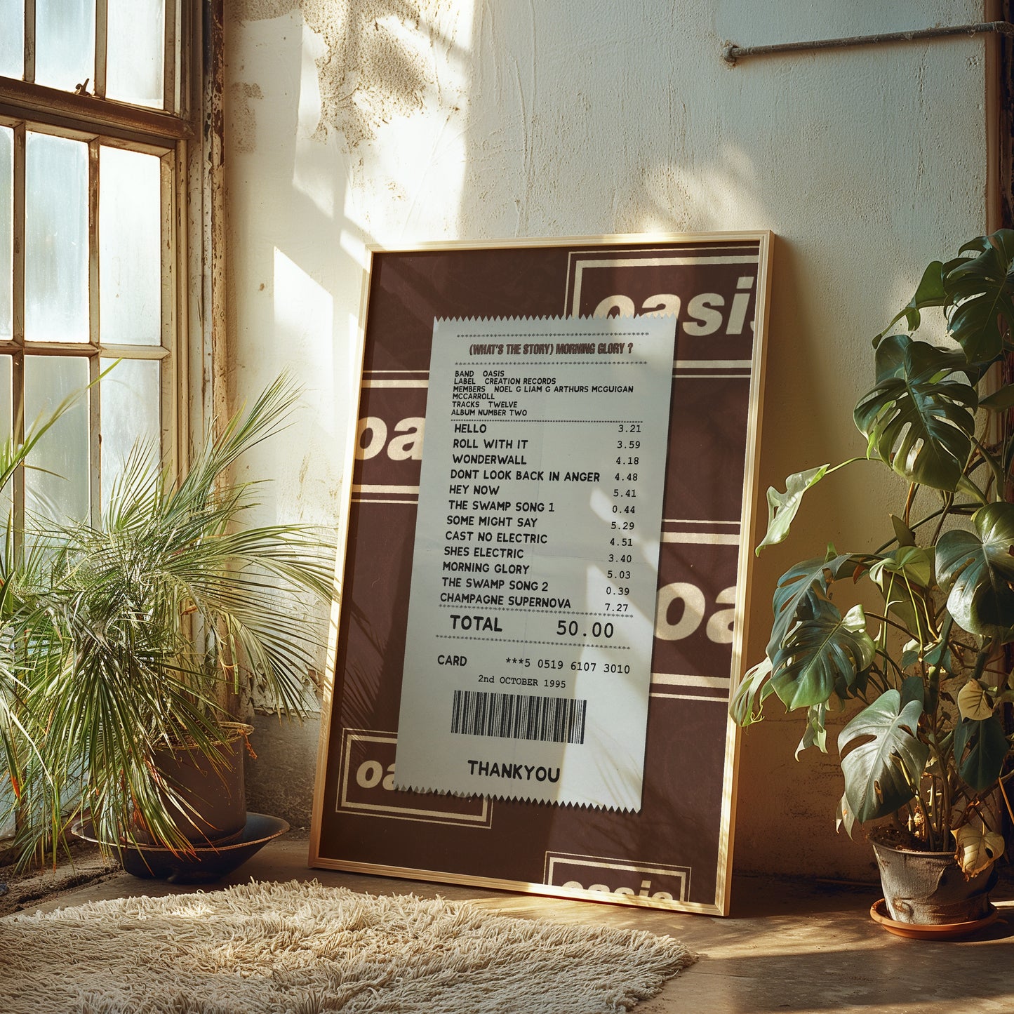 Oasis Morning Glory receipt poster
