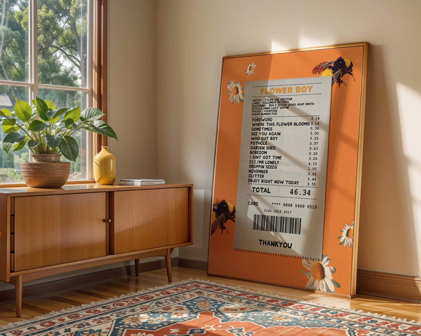 Tyler the Creator Flower Boy receipt poster