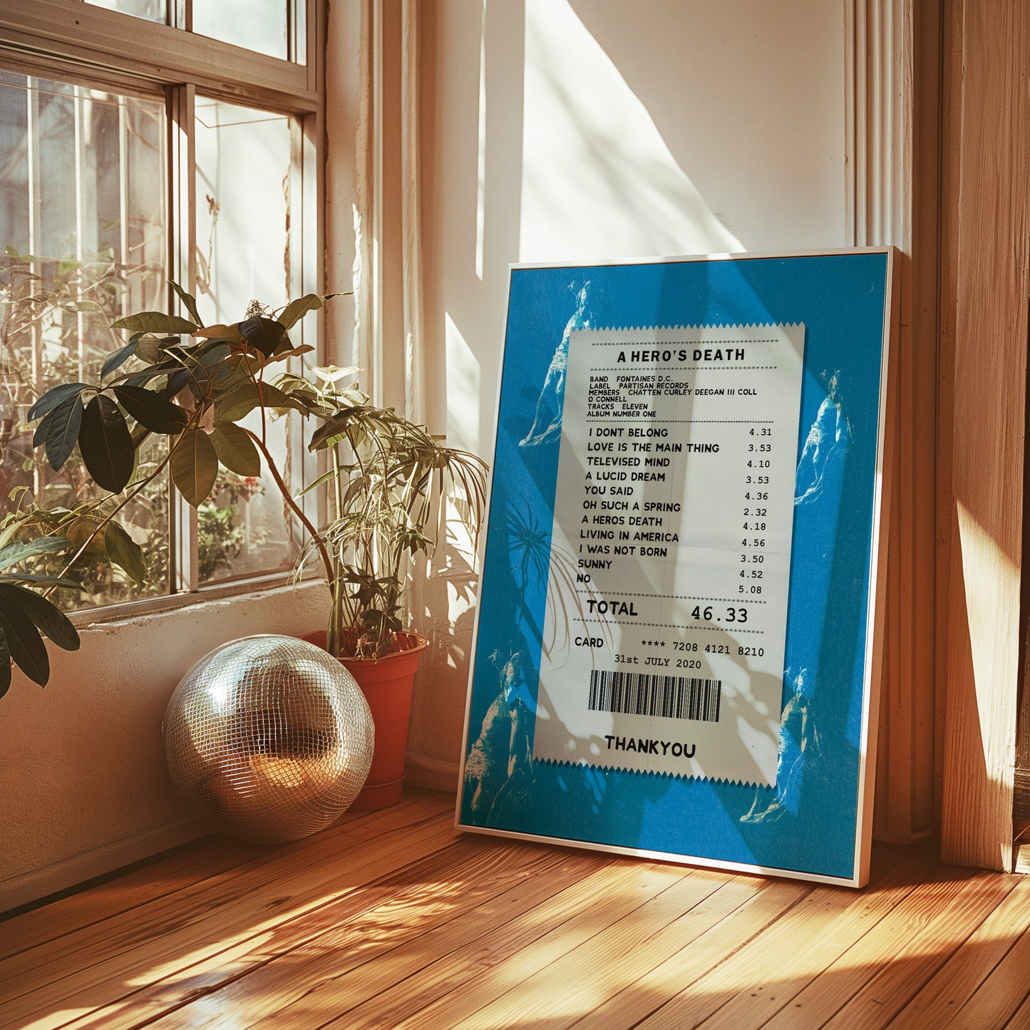 Fontaines D.C. Hero’s Death receipt poster