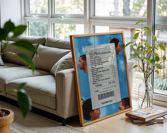 Drake Nothing was the same receipt poster