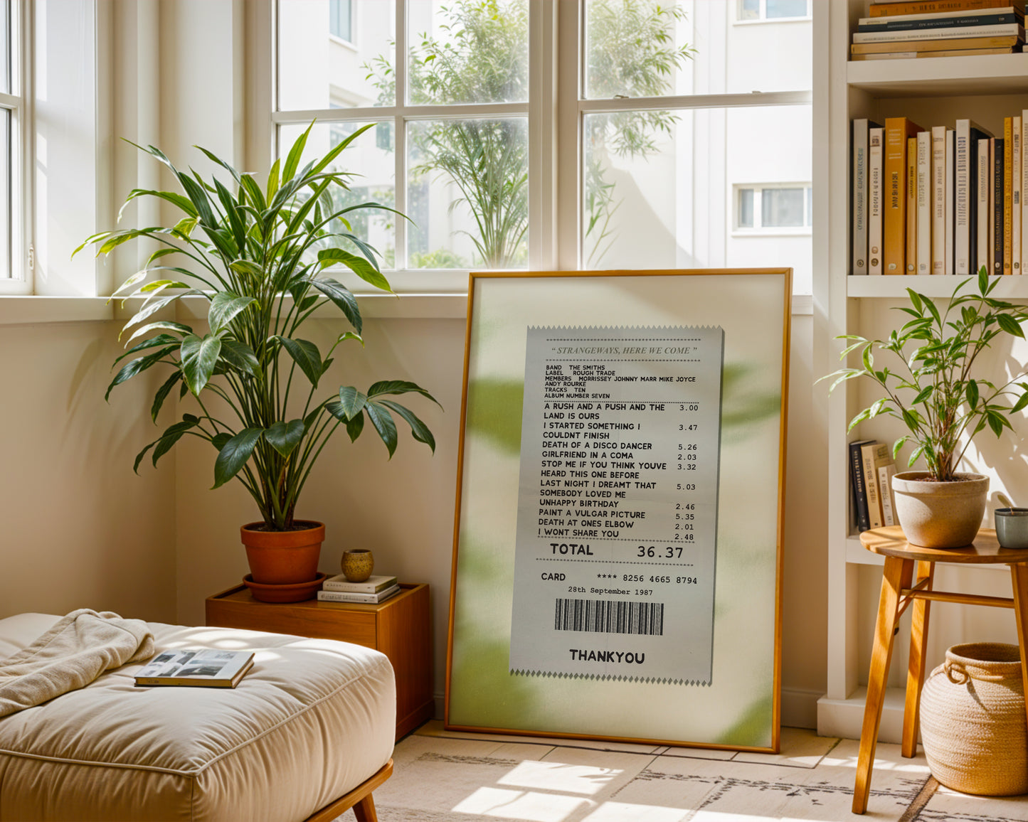 The Smiths Strangeways, Here we come receipt poster
