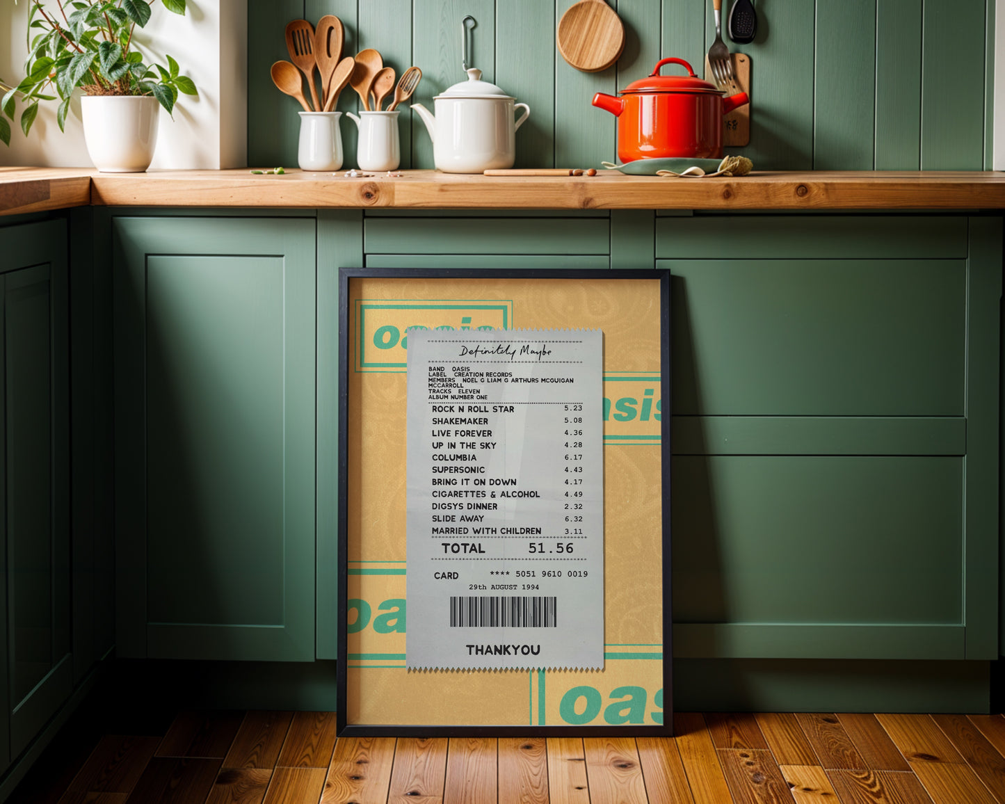 Oasis Definitely Maybe receipt poster