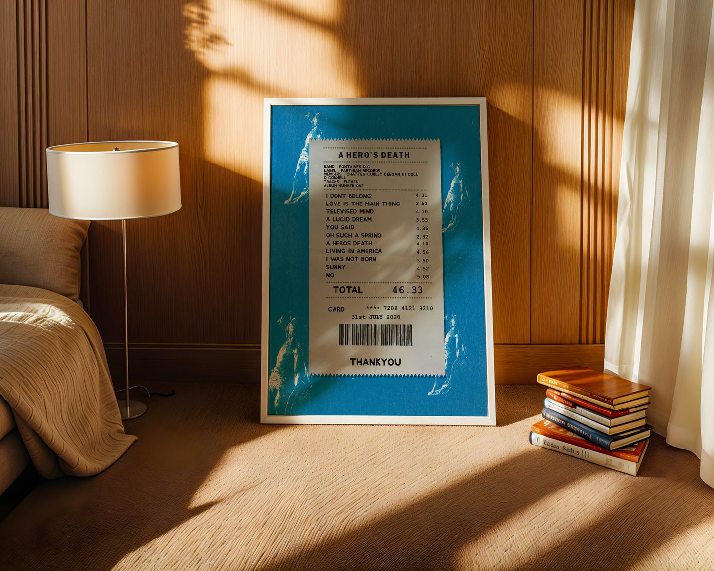 Fontaines D.C. Hero’s Death receipt poster