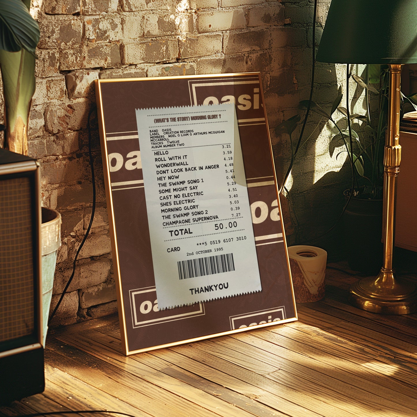 Oasis Morning Glory receipt poster