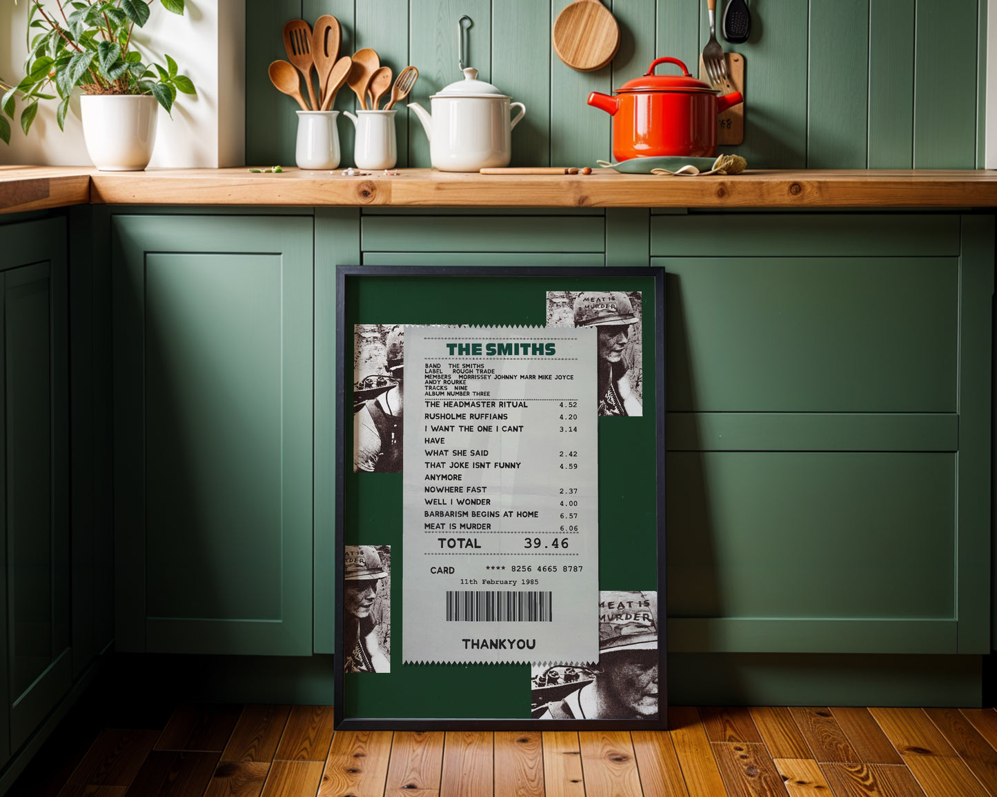 The Smiths Meat is Murder receipt poster