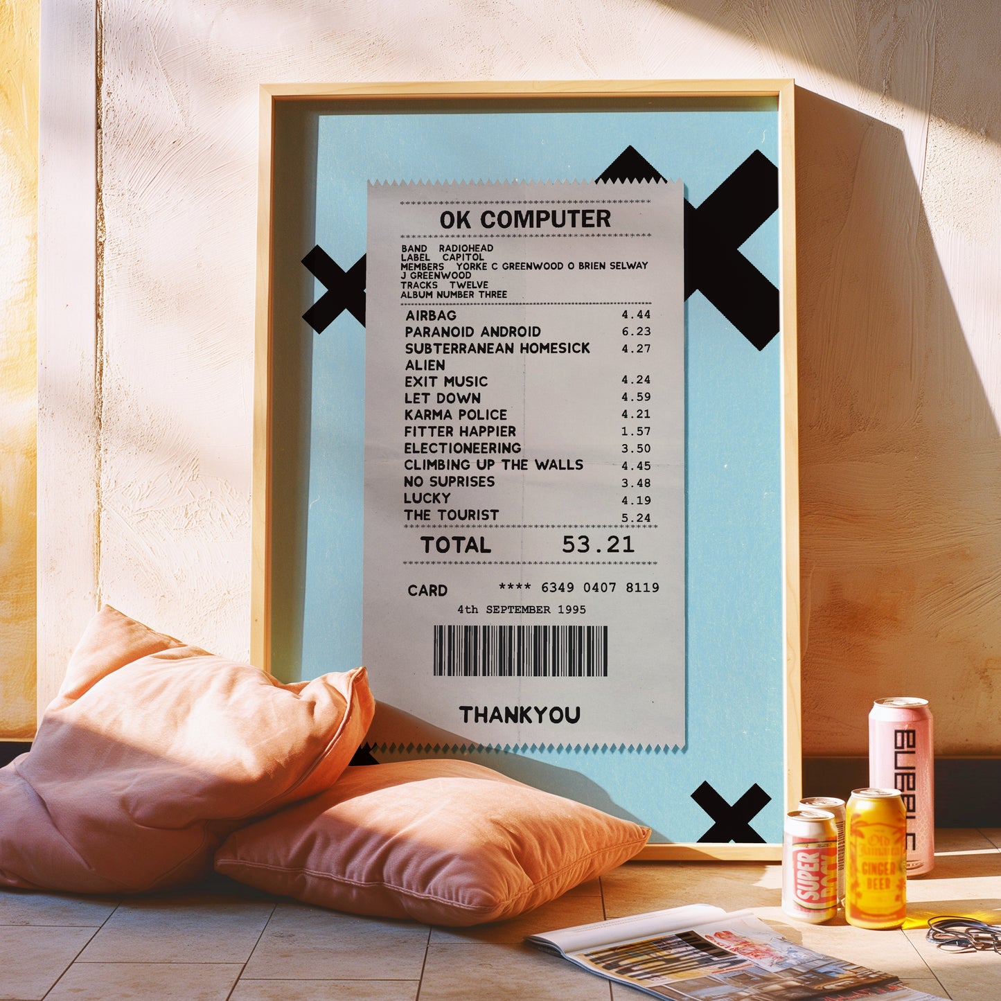 Radiohead Ok Computer receipt poster
