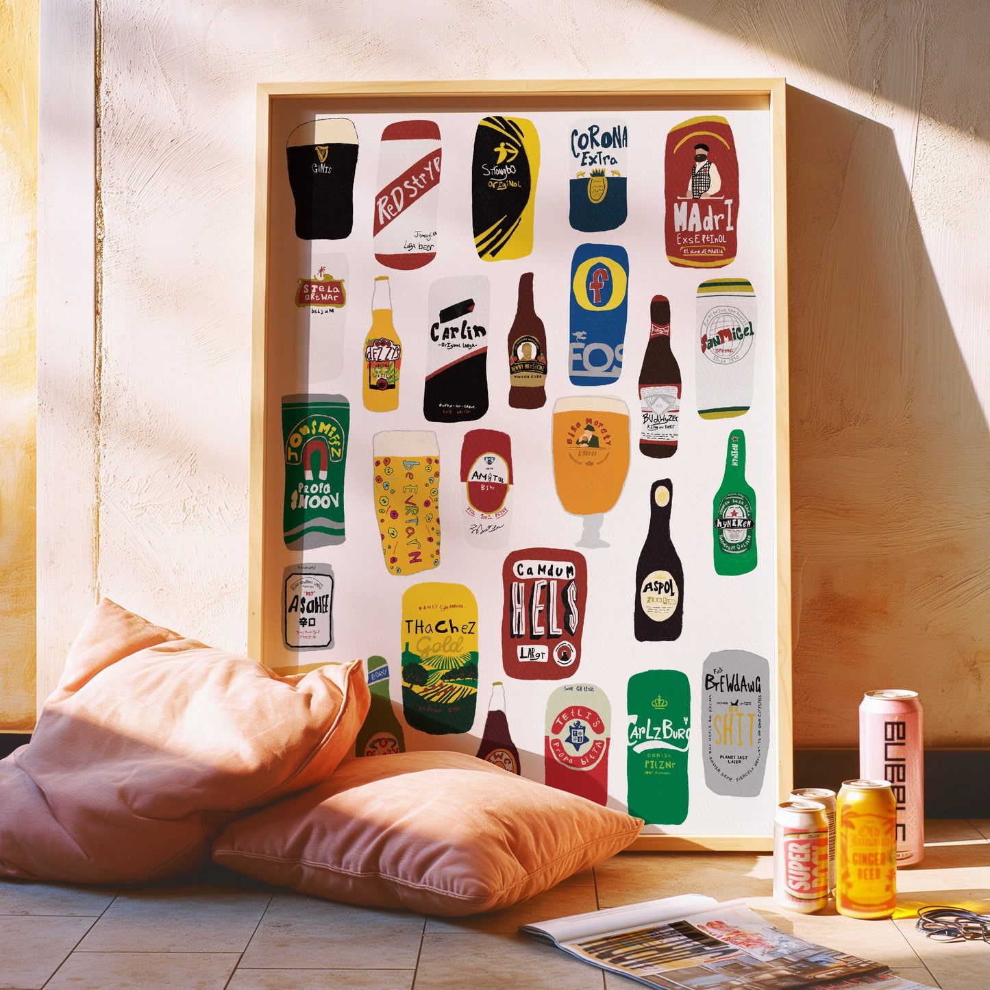 Shit beer drawings poster