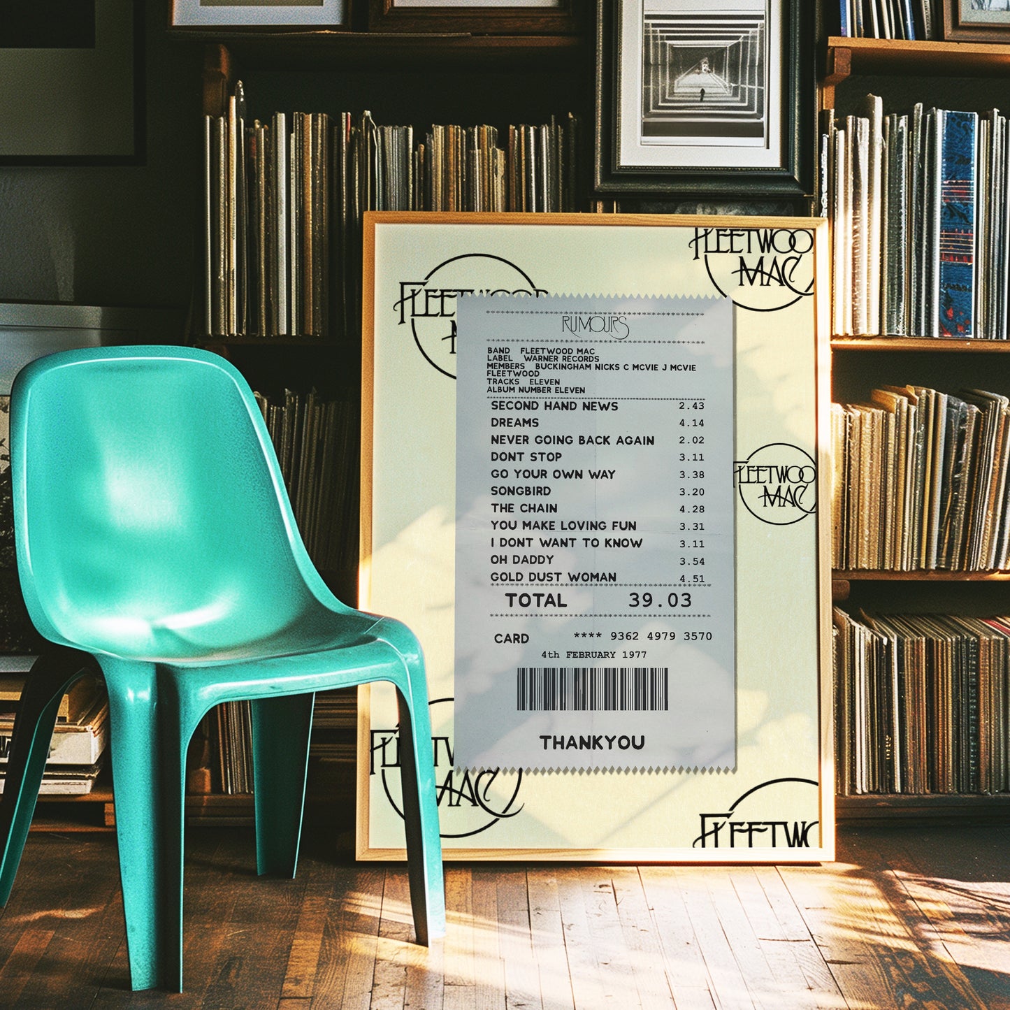 Fleetwood Mac Rumours receipt poster