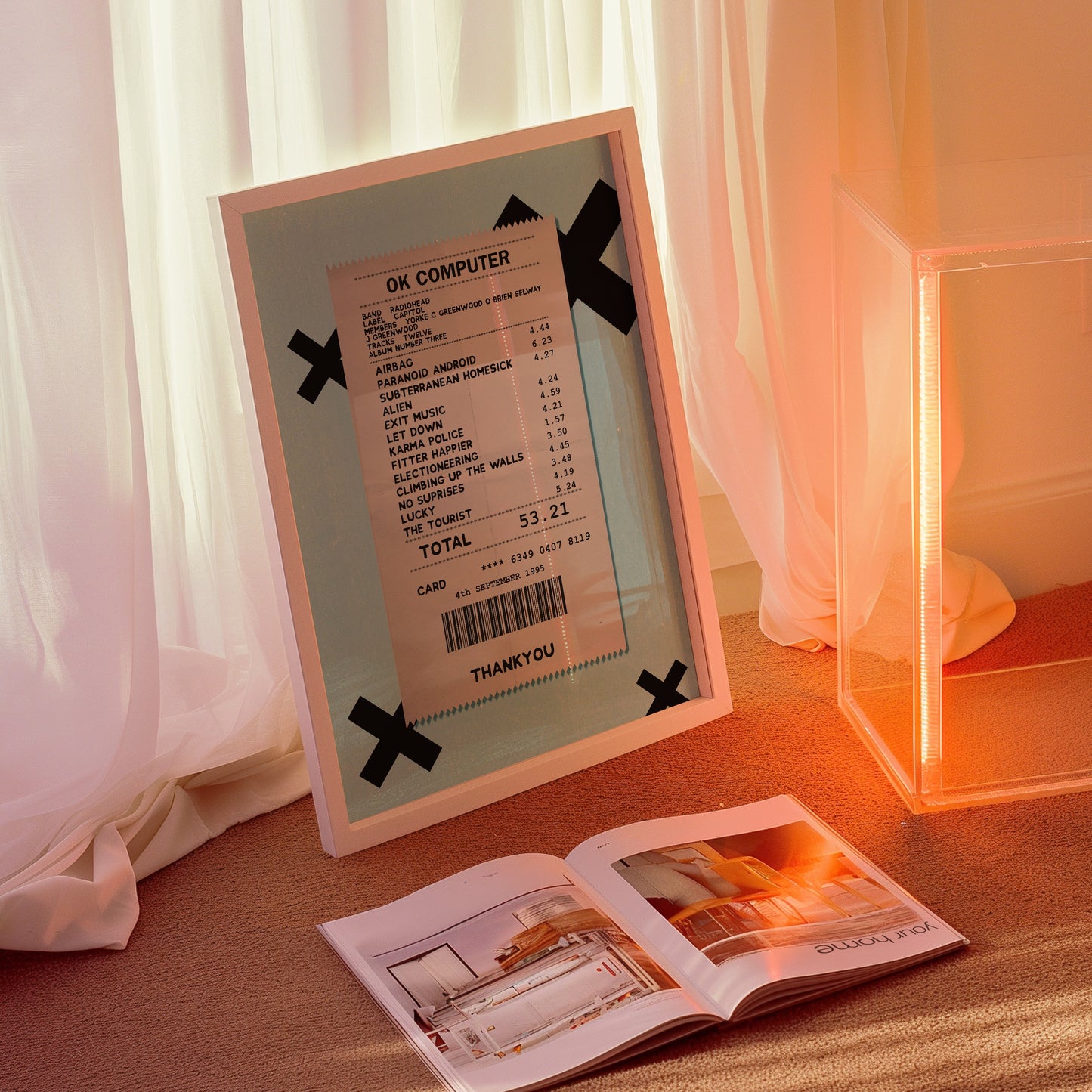 Radiohead Ok Computer receipt poster