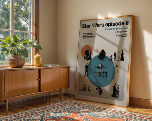 Star Wars Attack of the Clones miniatures poster