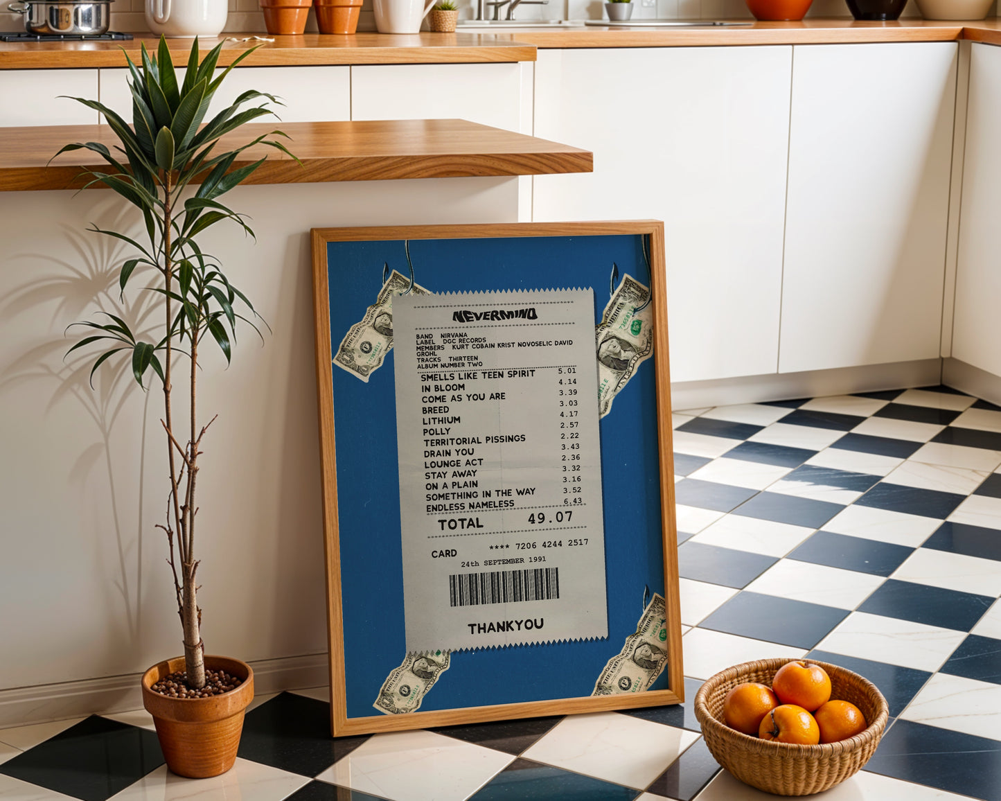 Nirvana Nevermind receipt poster