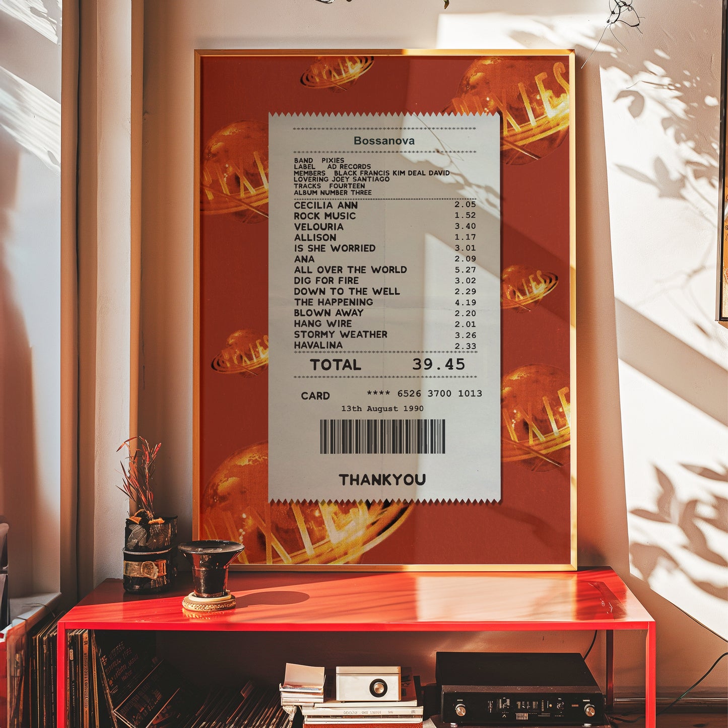 Pixies Bossanova receipt poster