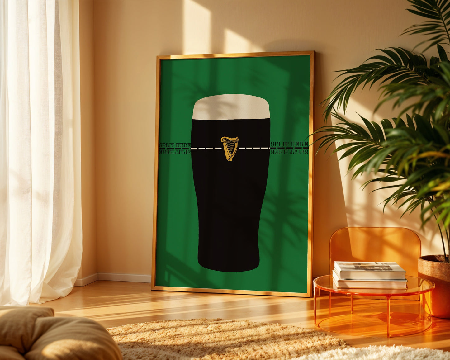 Split here Guinness poster