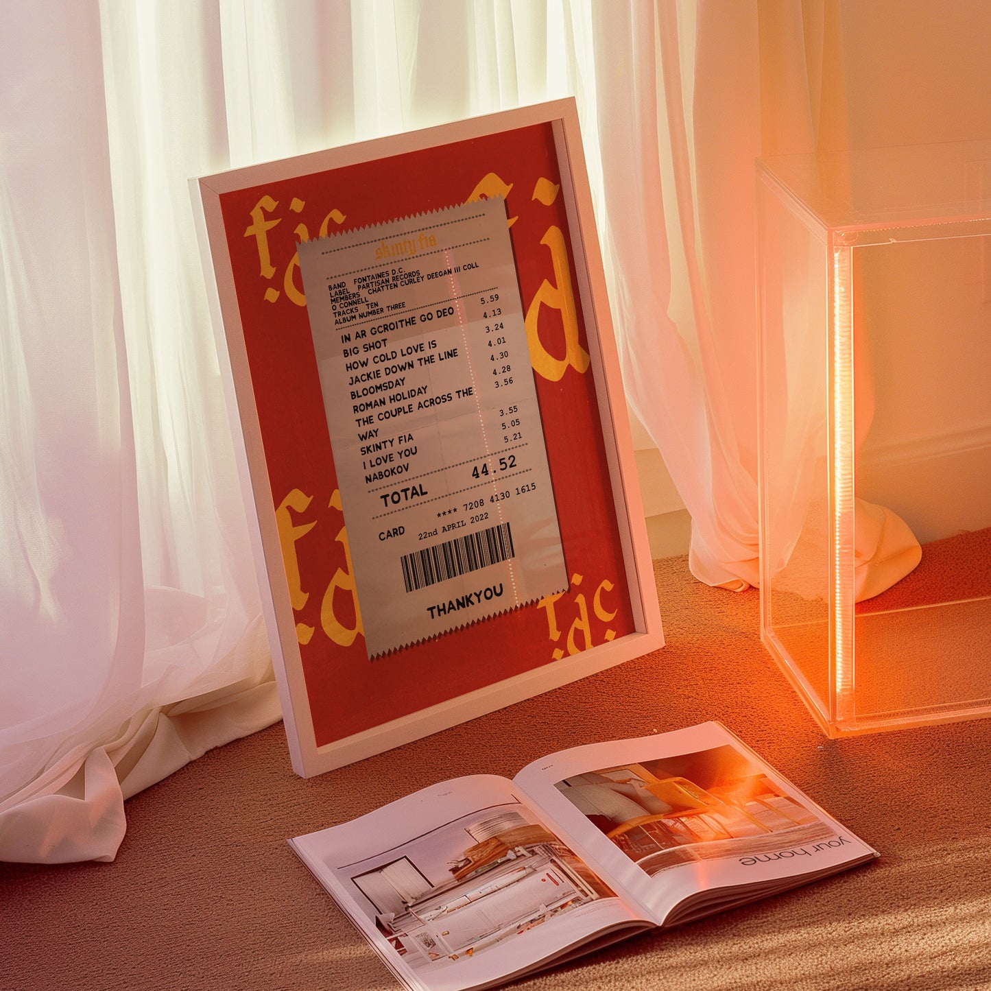 Fontaines D.C. Skinty Fia receipt poster