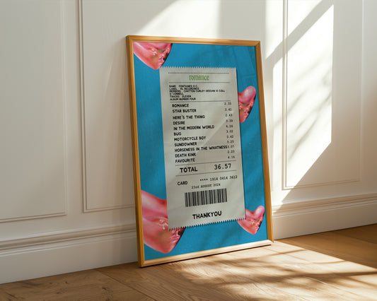 Fontaines D.C. Romance Receipt poster
