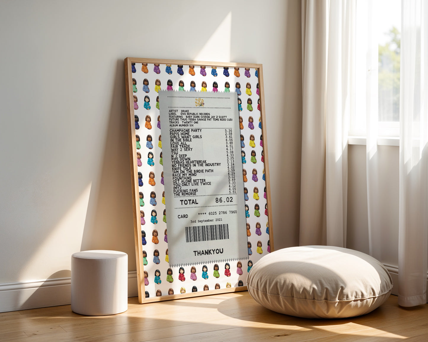 Drake Certified Lover Boy receipt poster