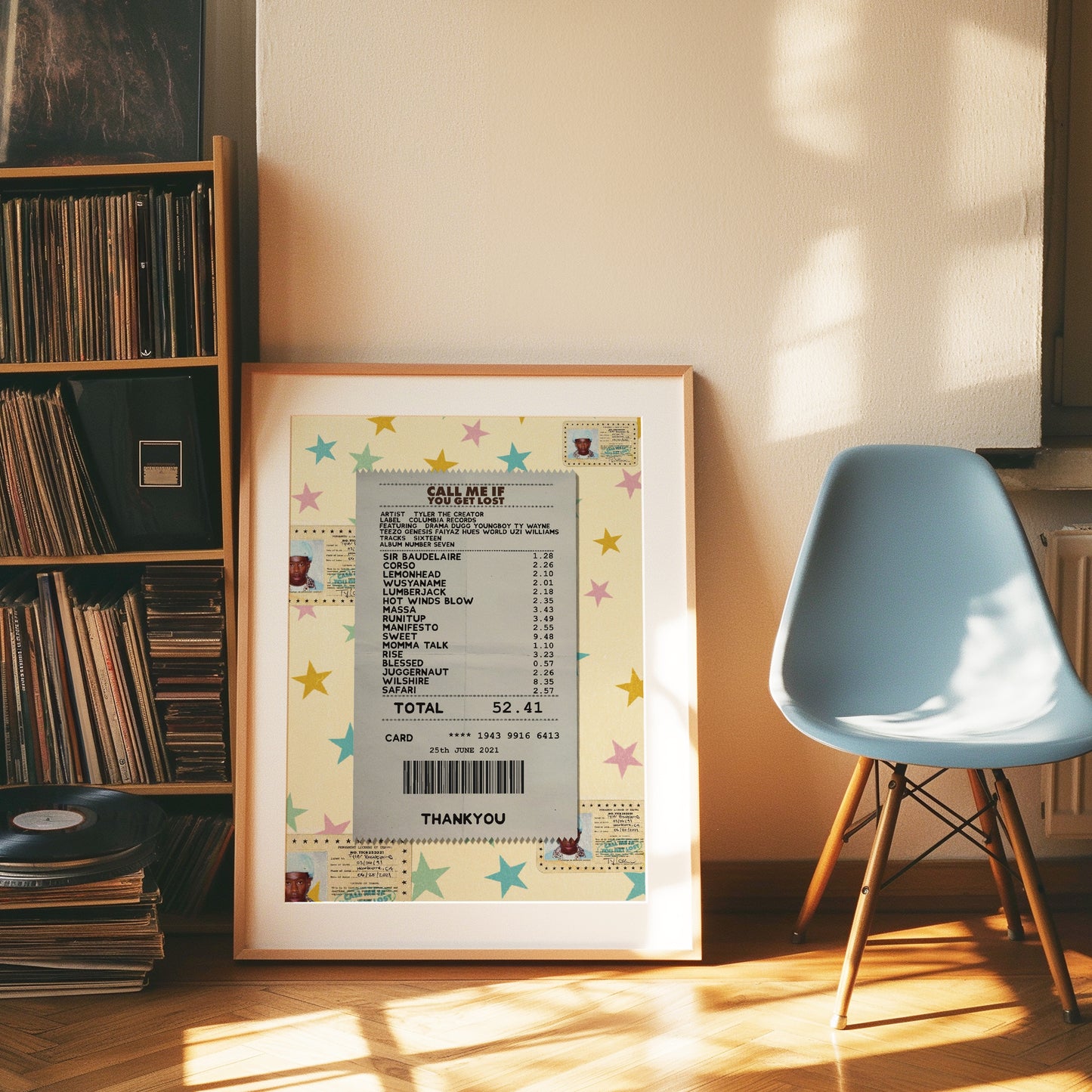 Tyler the Creator Call me if you get lost receipt poster