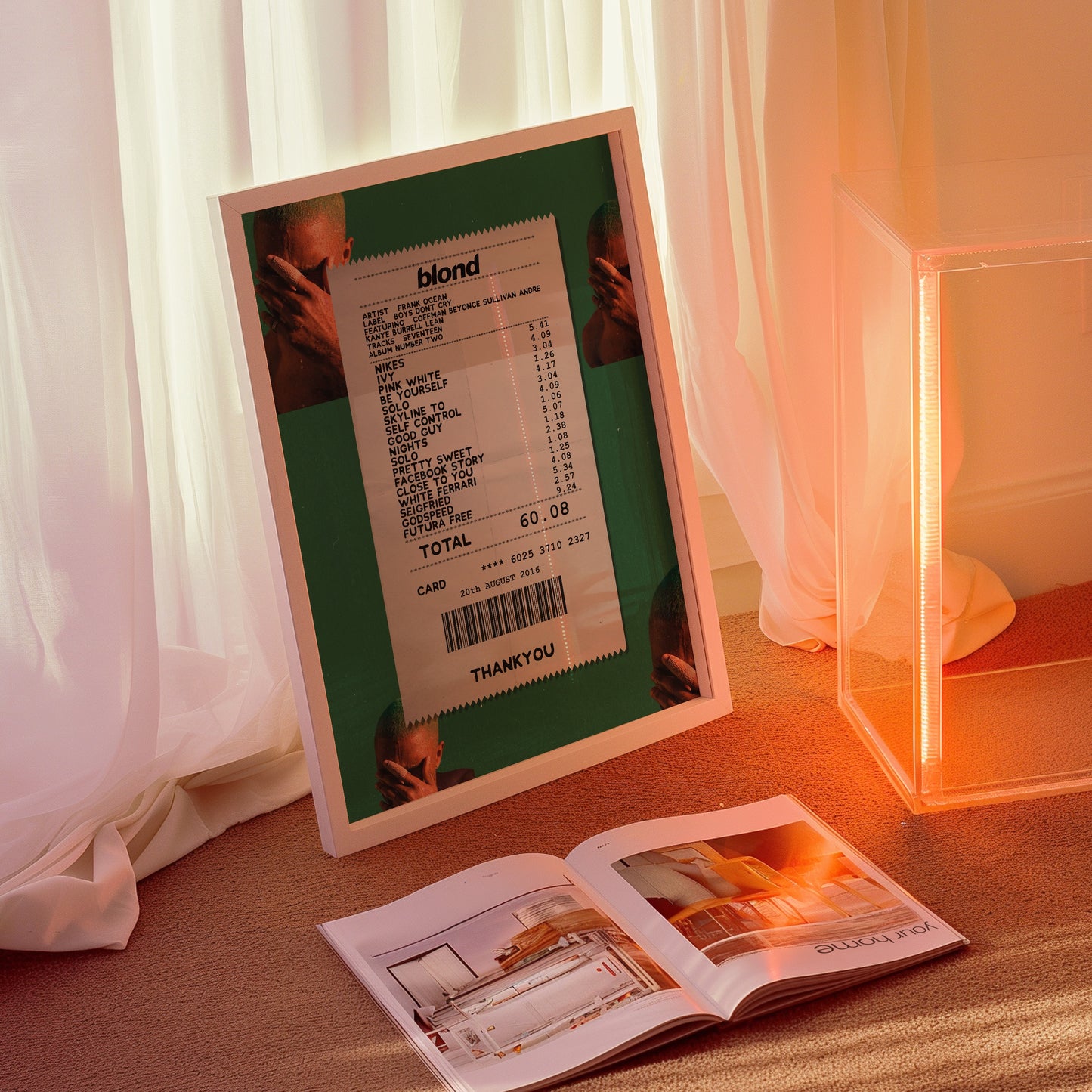 Frank Ocean Blonde receipt poster