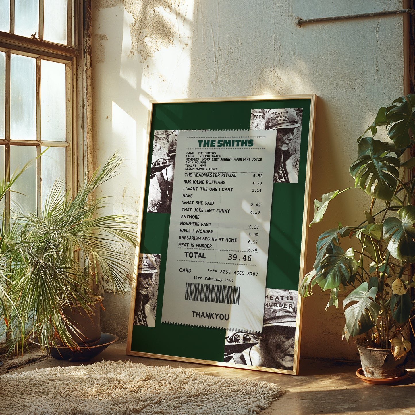 The Smiths Meat is Murder receipt poster