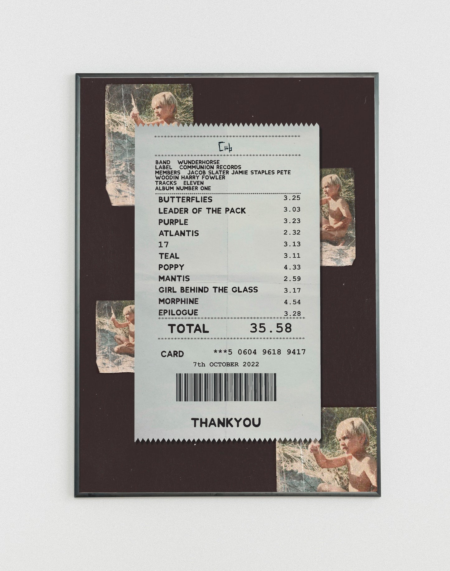 Wunderhorse Cub receipt poster