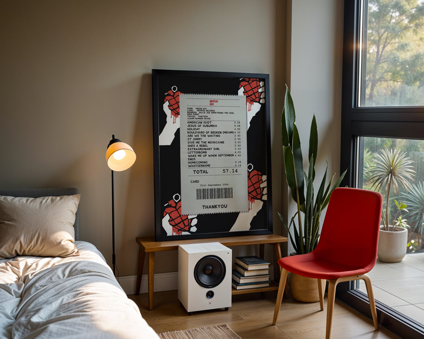 Green Day American Idiot receipt poster