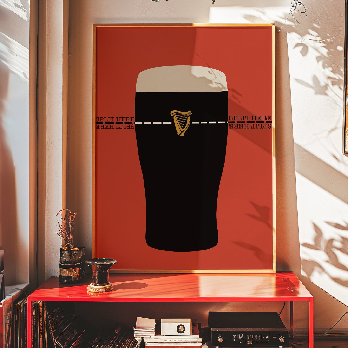 Split here Guinness poster