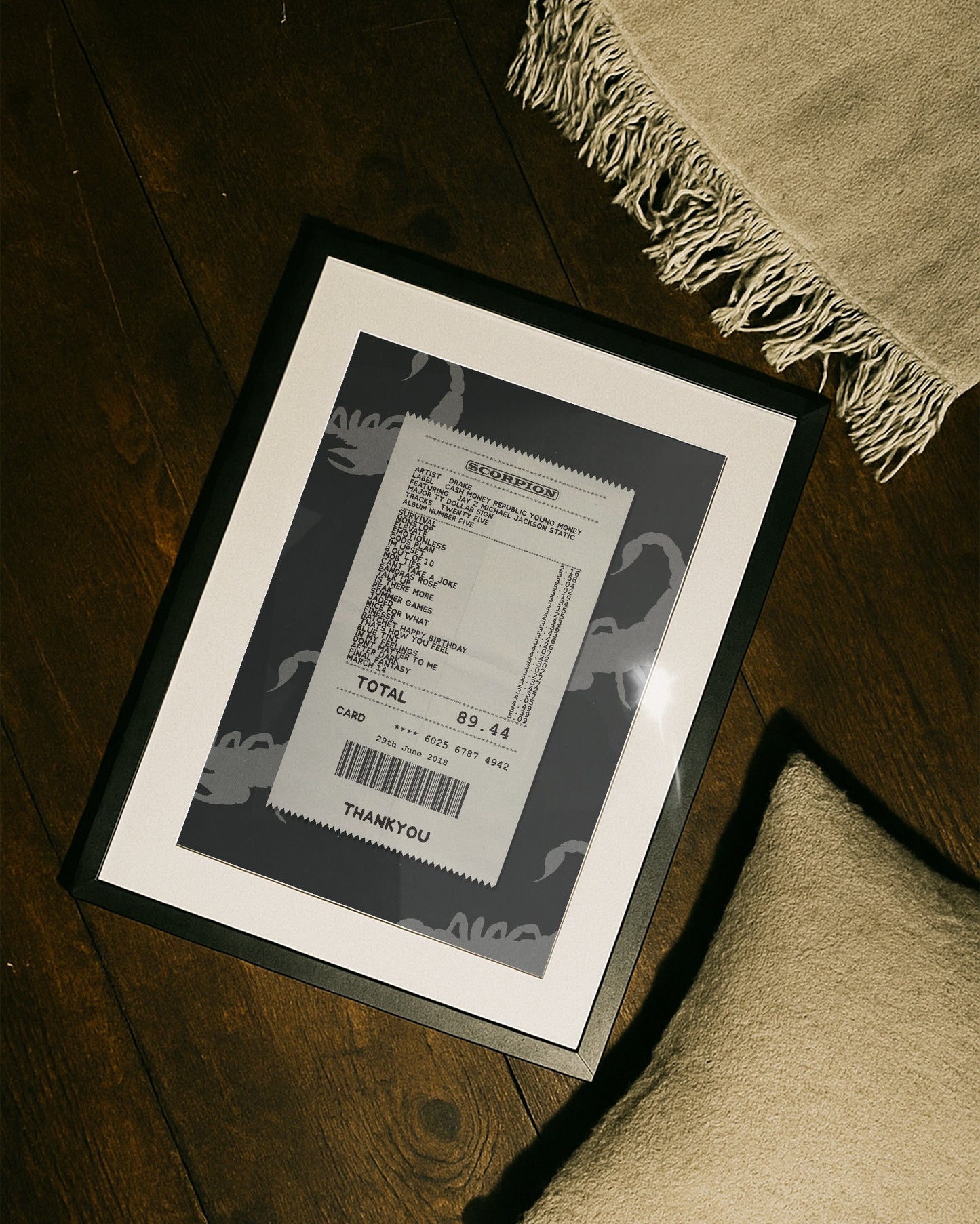 Drake Scorpion receipt poster