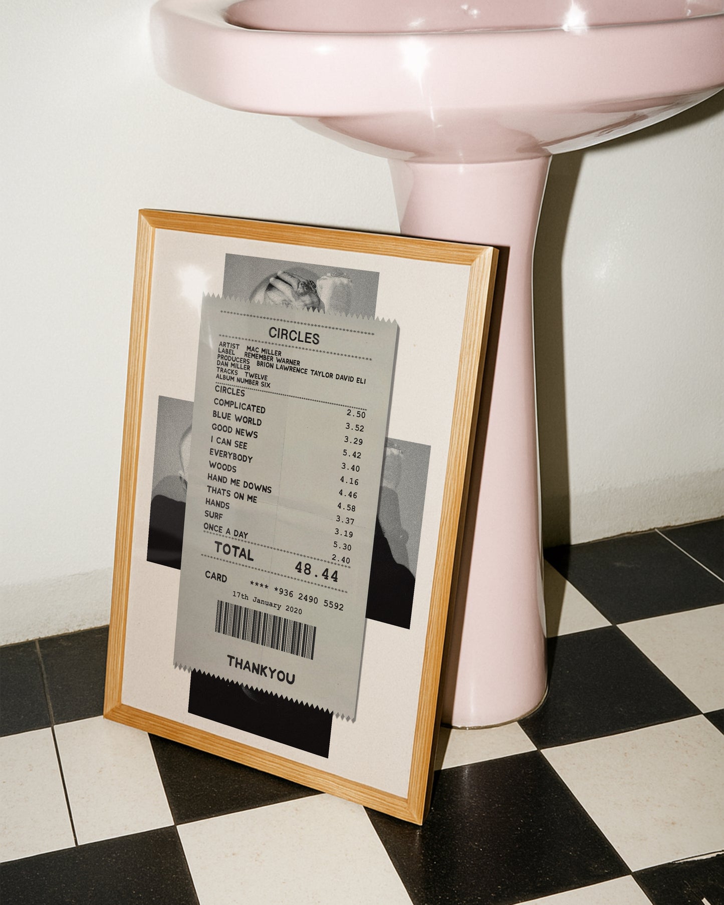Mac Miller Circles receipt poster