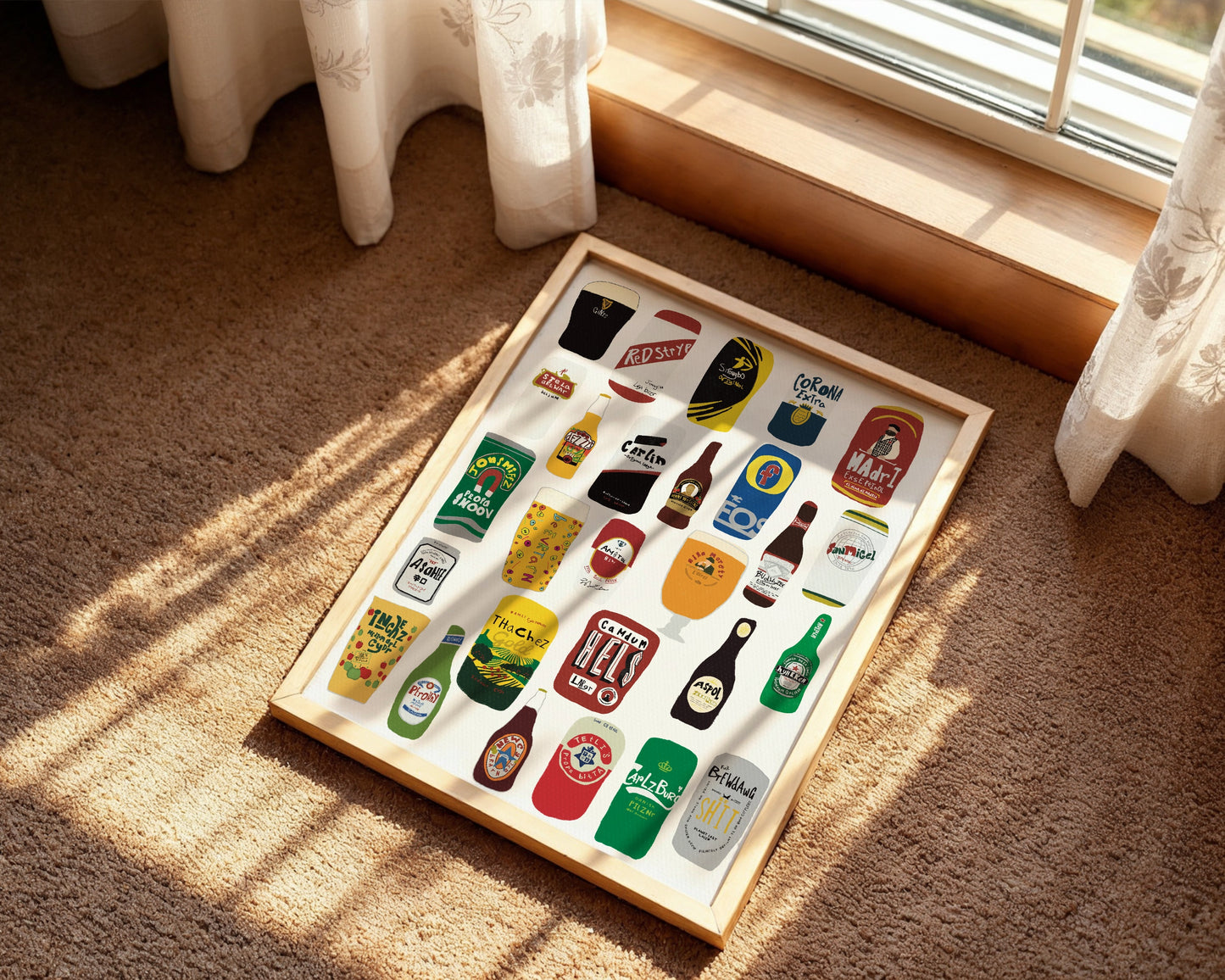 Shit beer drawings poster