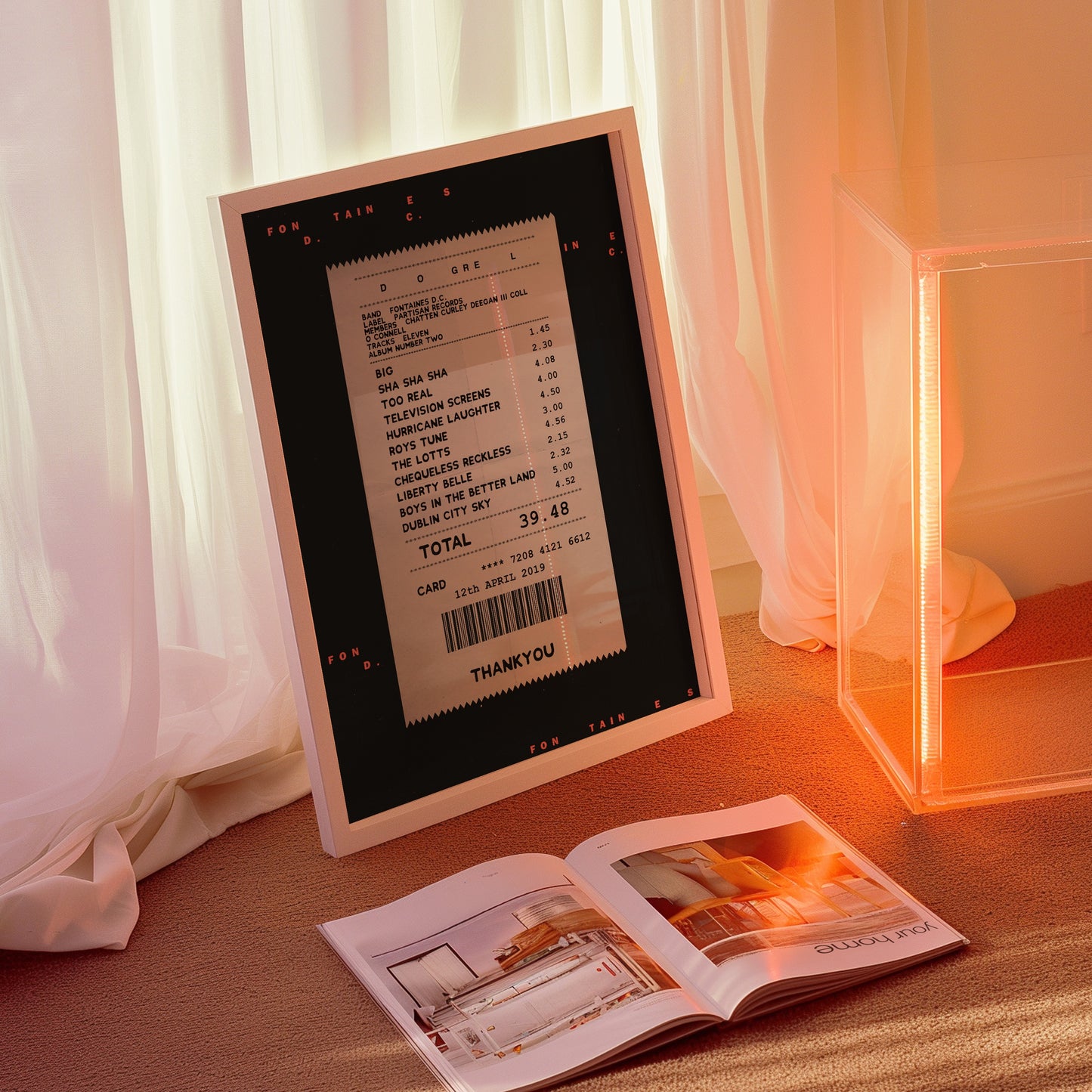 Fontaines D.C. Dogrel receipt poster