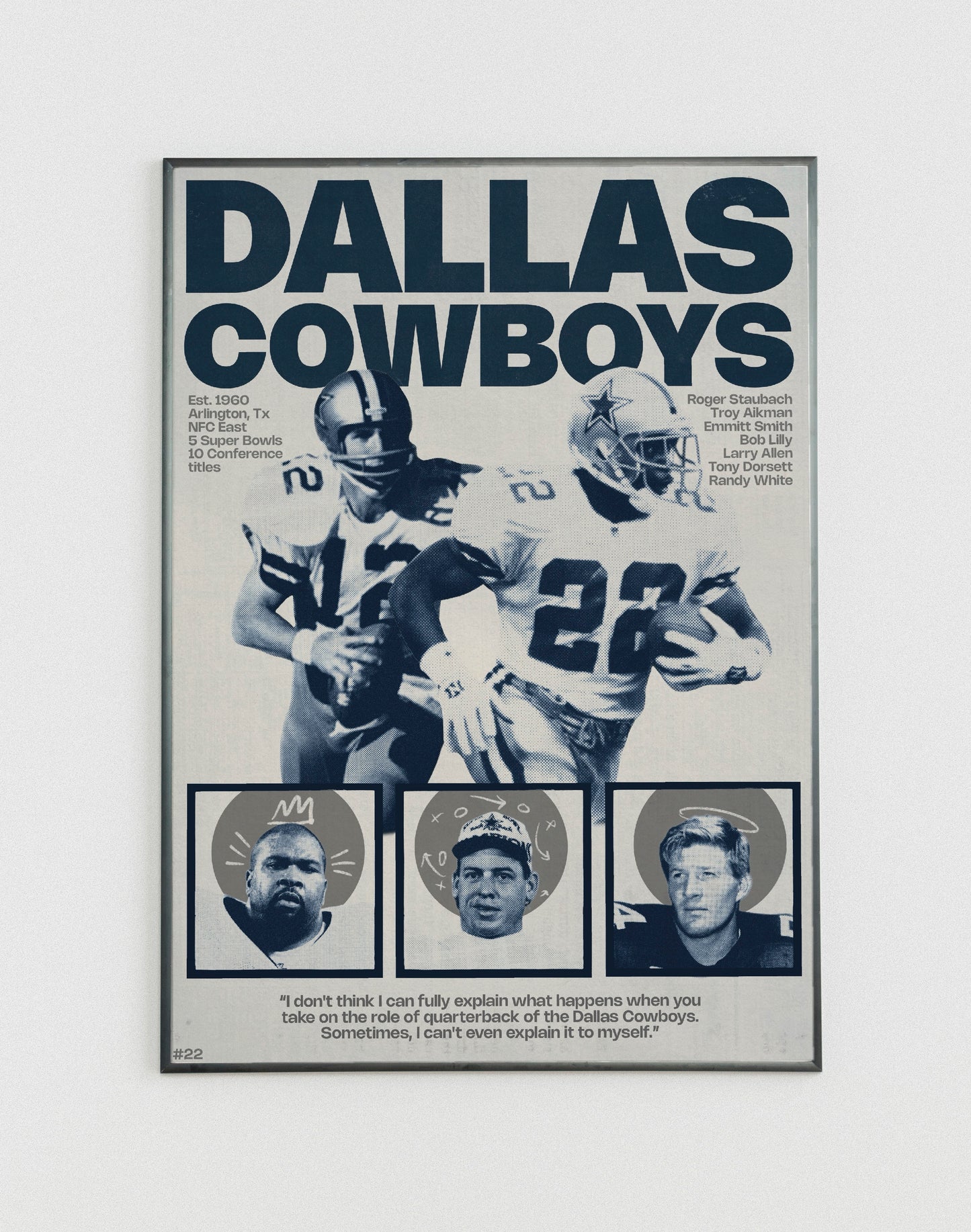 #22 Dallas Cowboys poster
