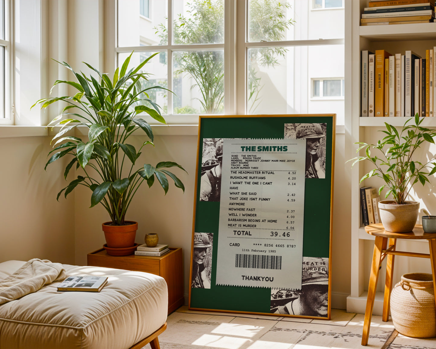 The Smiths Meat is Murder receipt poster