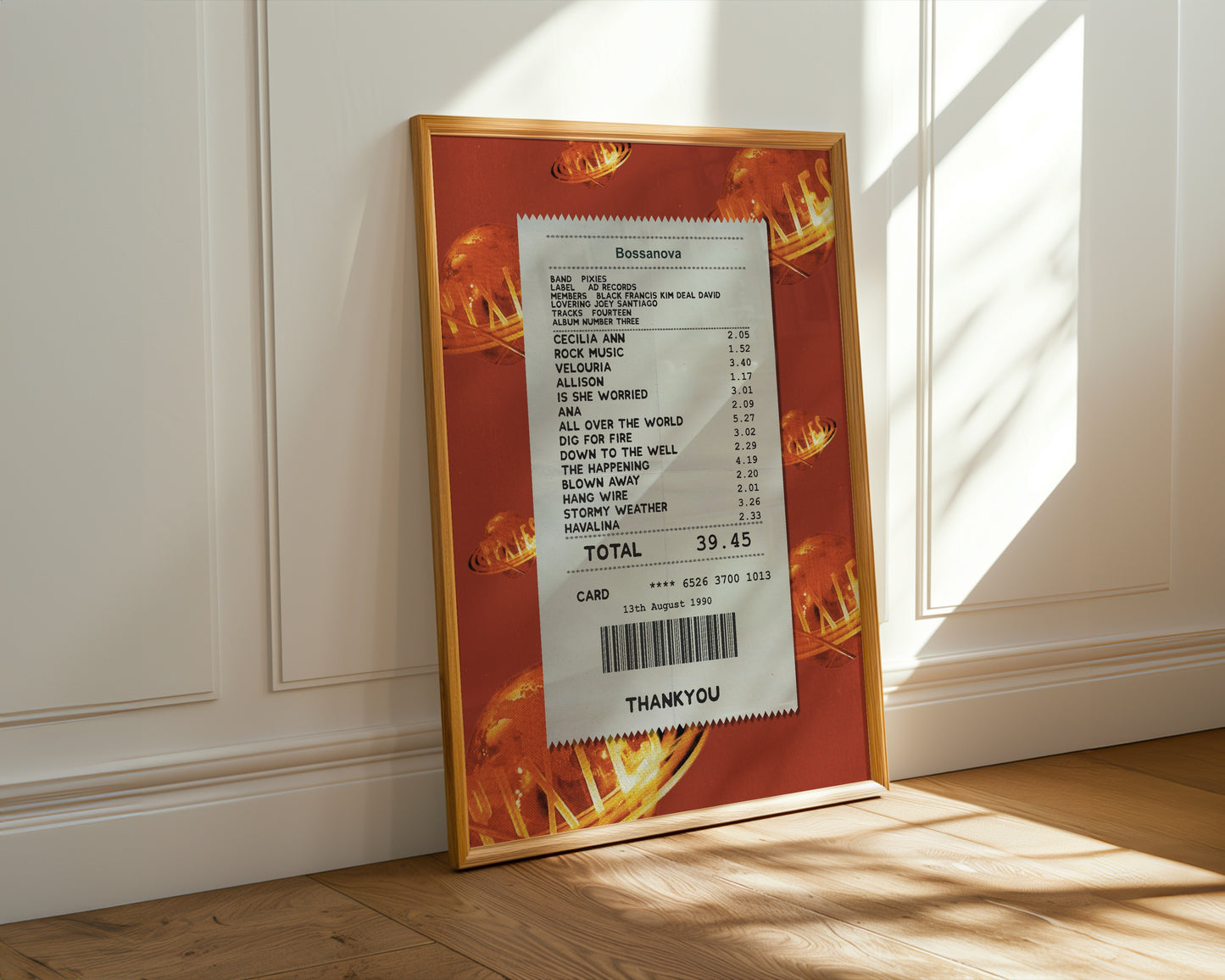 Pixies Bossanova receipt poster