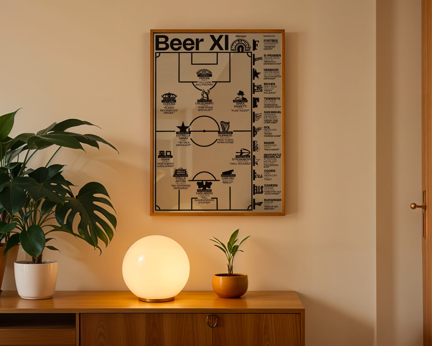 Beer football XI poster