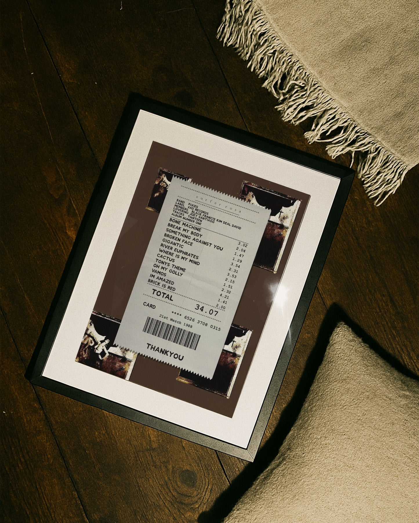 Pixies Surfer Rosa receipt poster