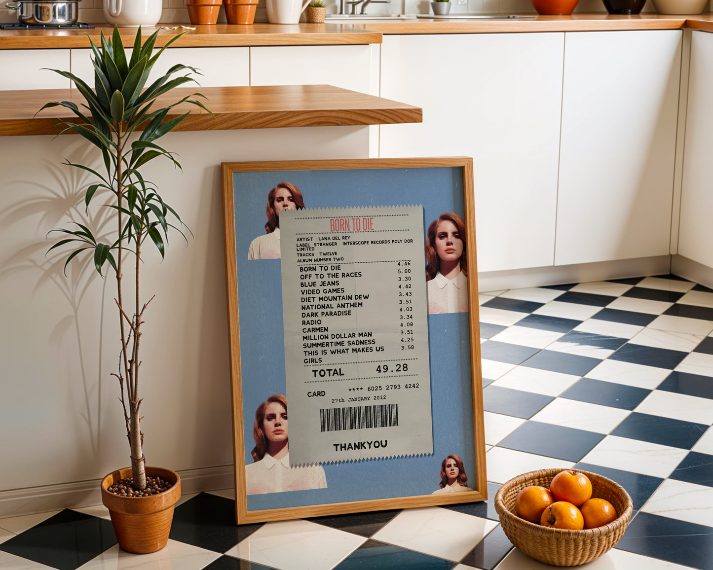 Lana Del Rey Born to Die receipt poster