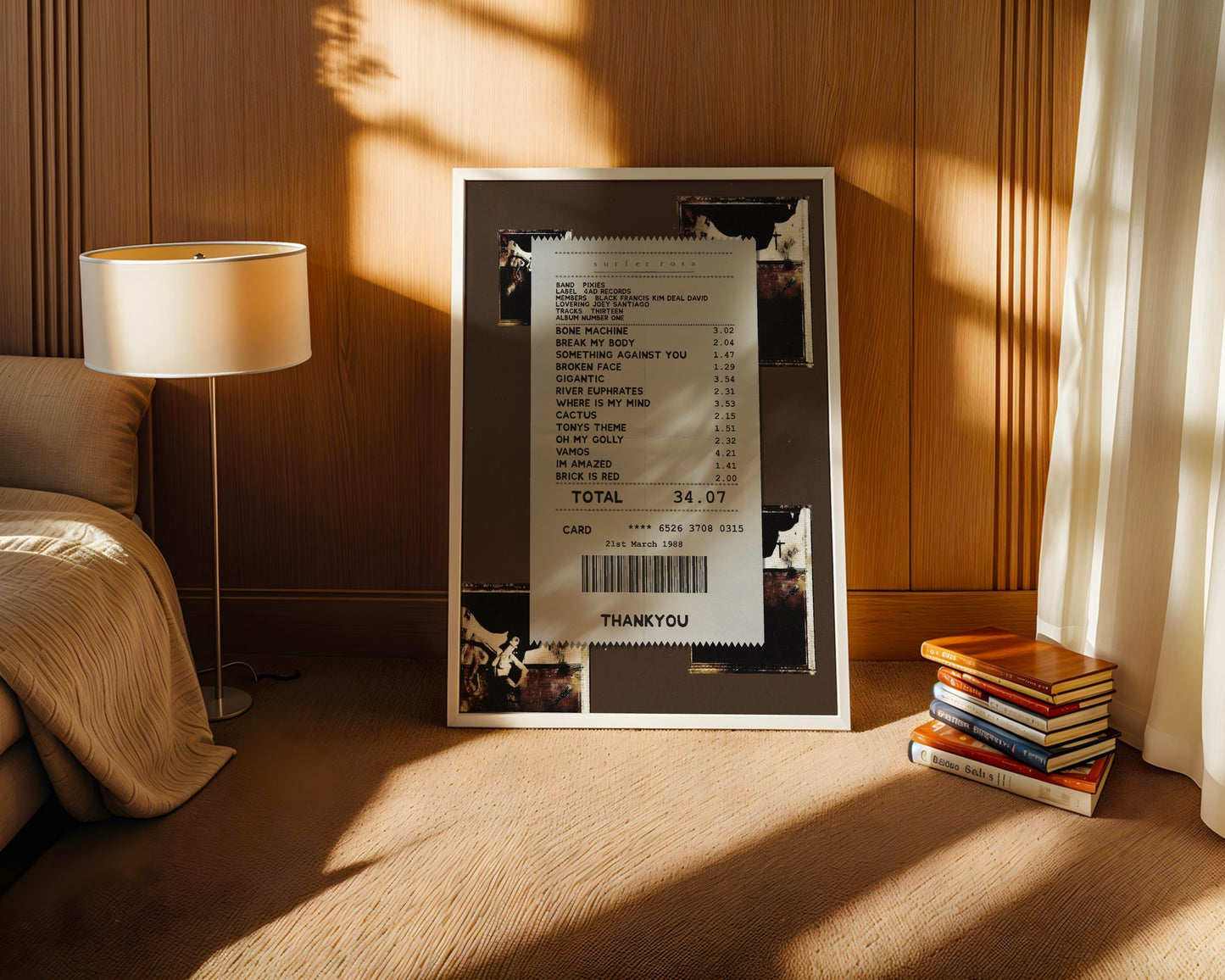Pixies Surfer Rosa receipt poster