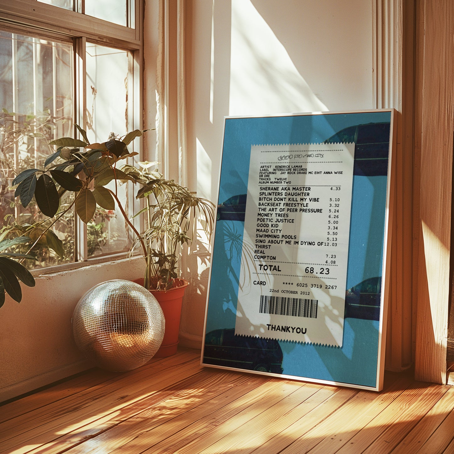 Kendrick Lamar MAAD City receipt poster
