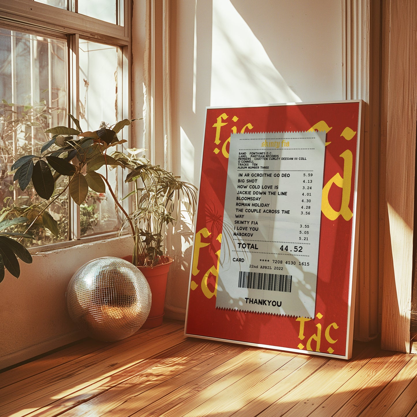 Fontaines D.C. Skinty Fia receipt poster