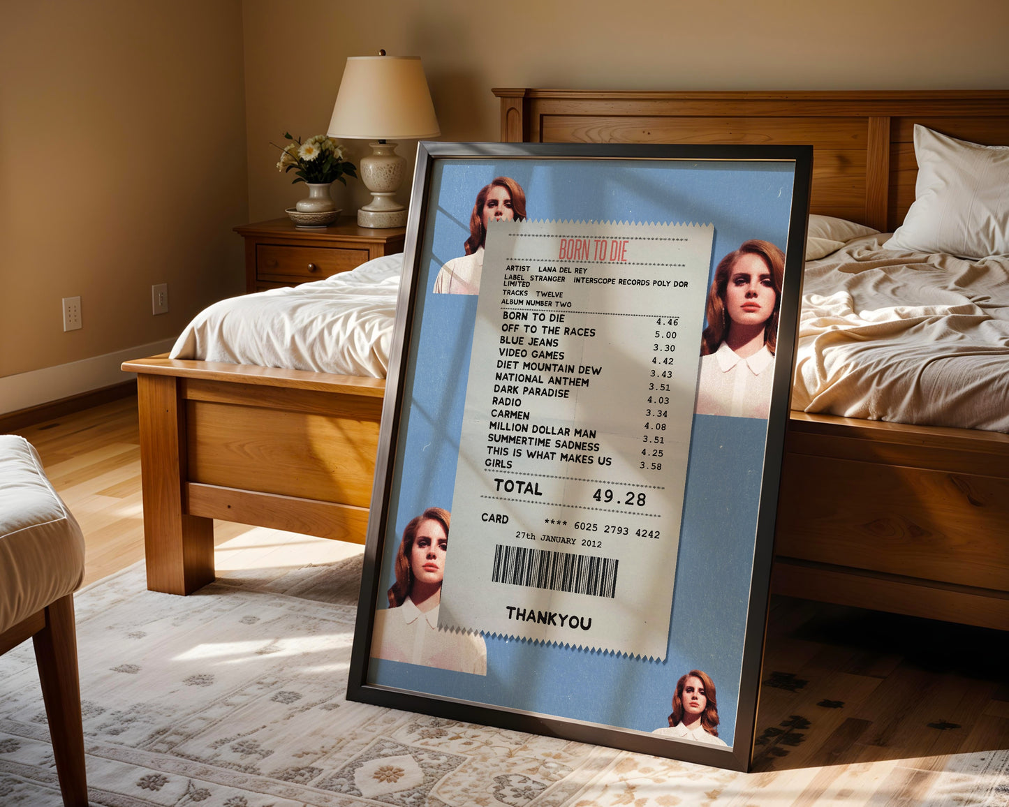 Lana Del Rey Born to Die receipt poster