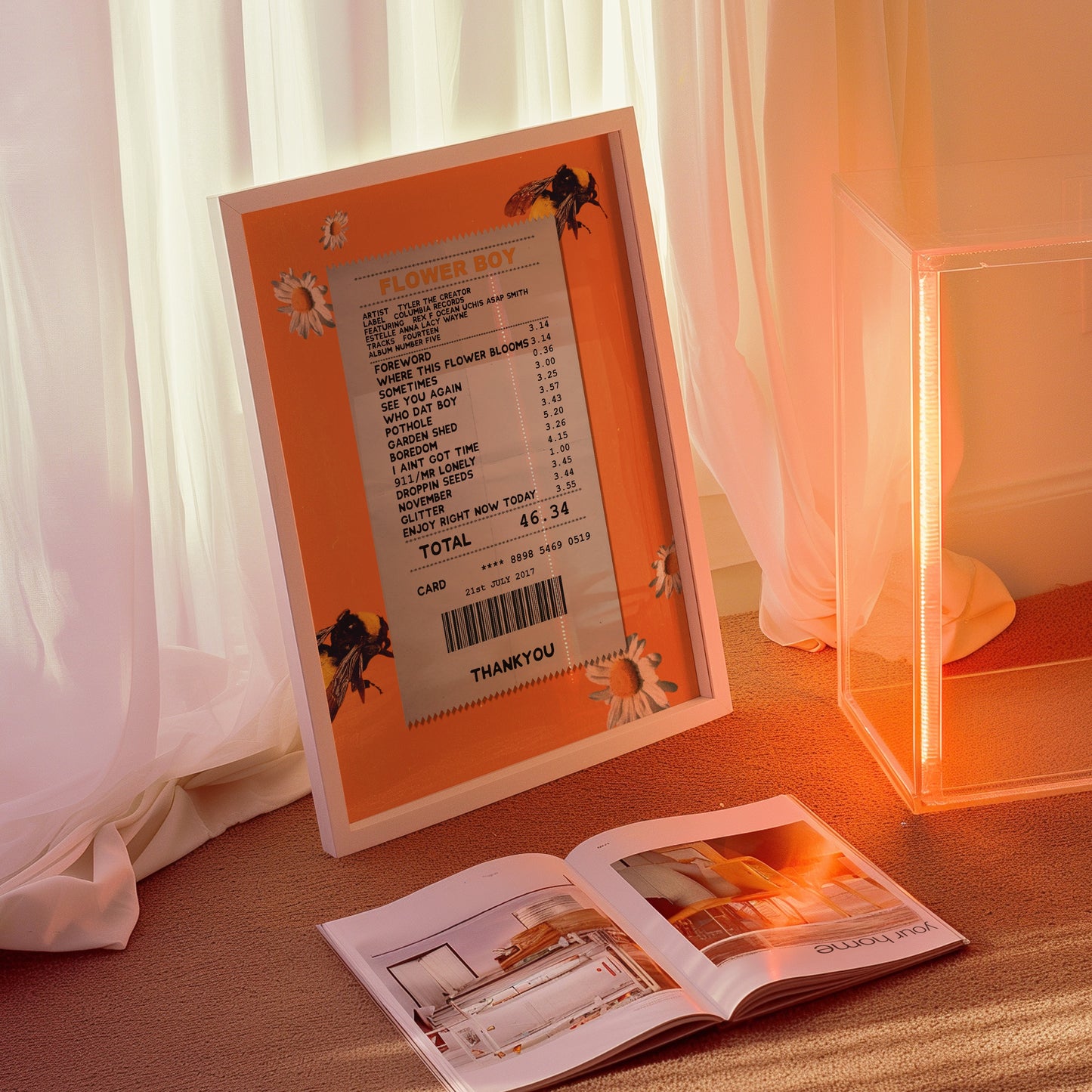Tyler the Creator Flower Boy receipt poster