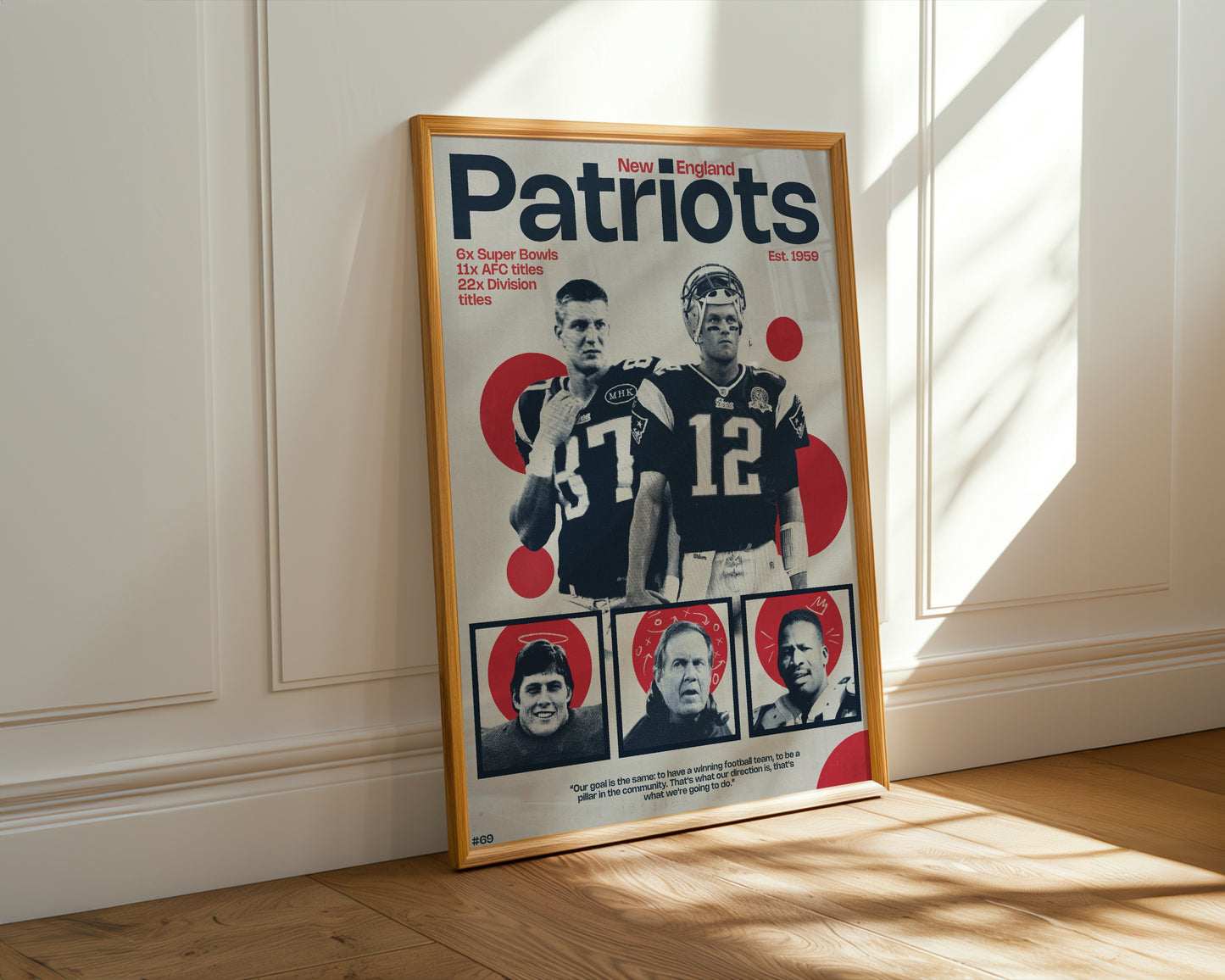#69 New England Patriots poster