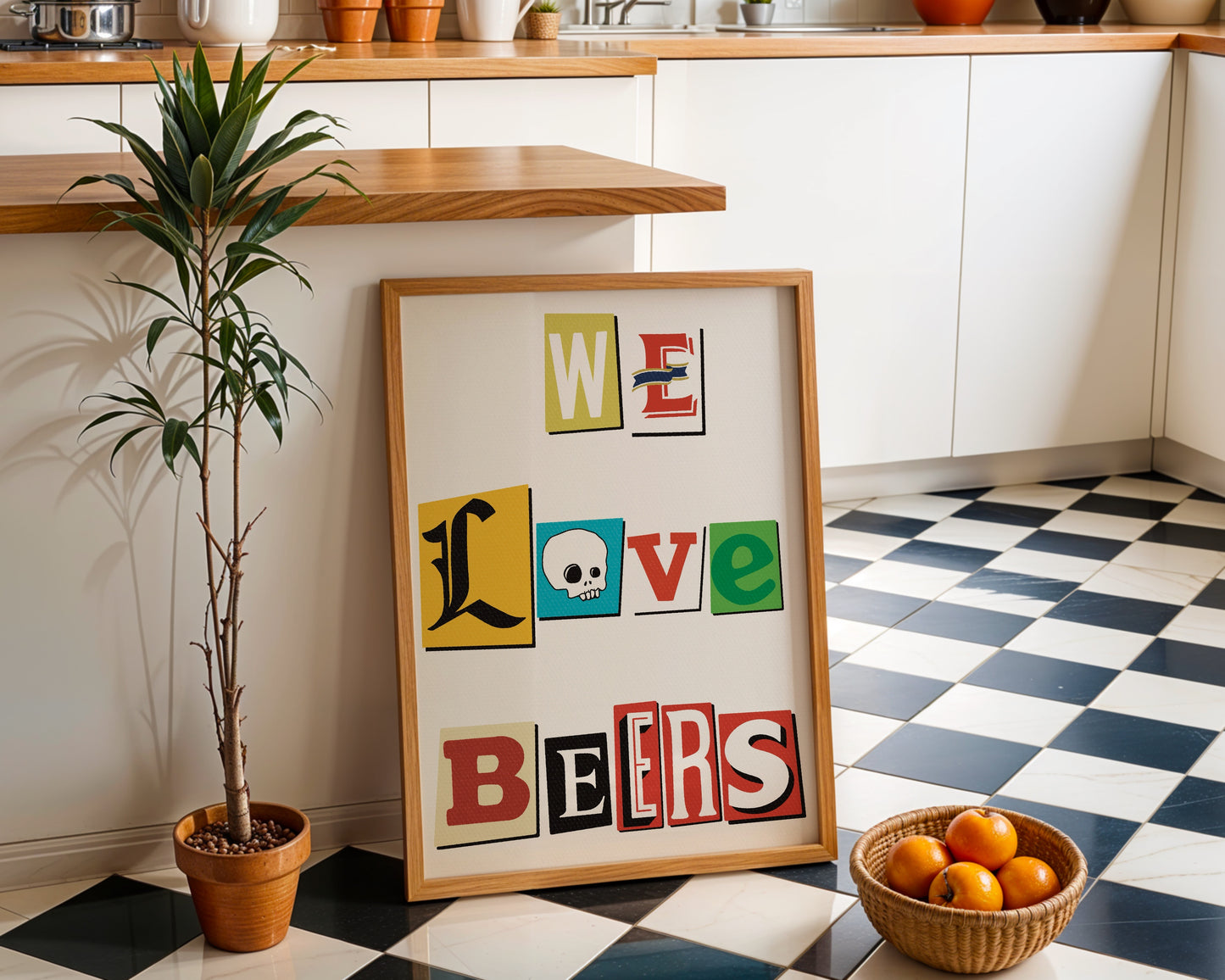 Beer letter cut outs poster