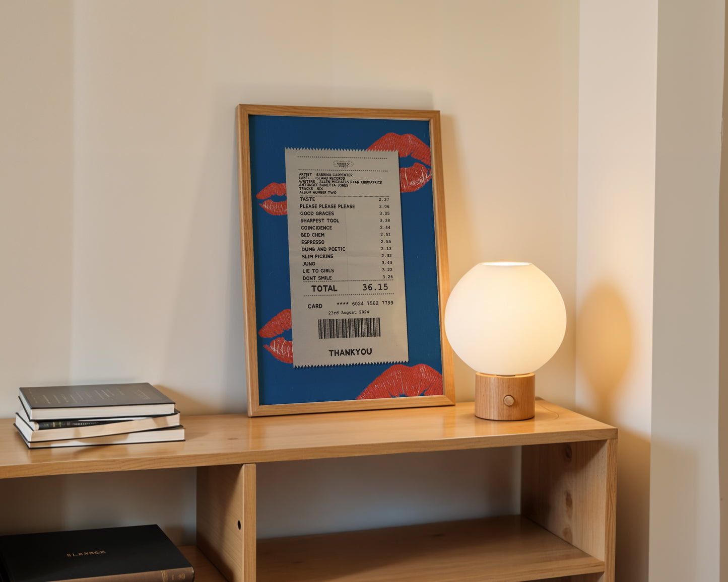 Sabrina Carpenter Short n Sweet receipt poster