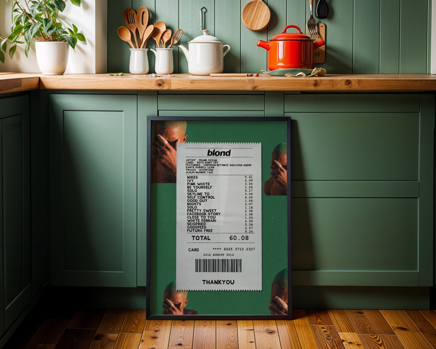 Frank Ocean Blonde receipt poster