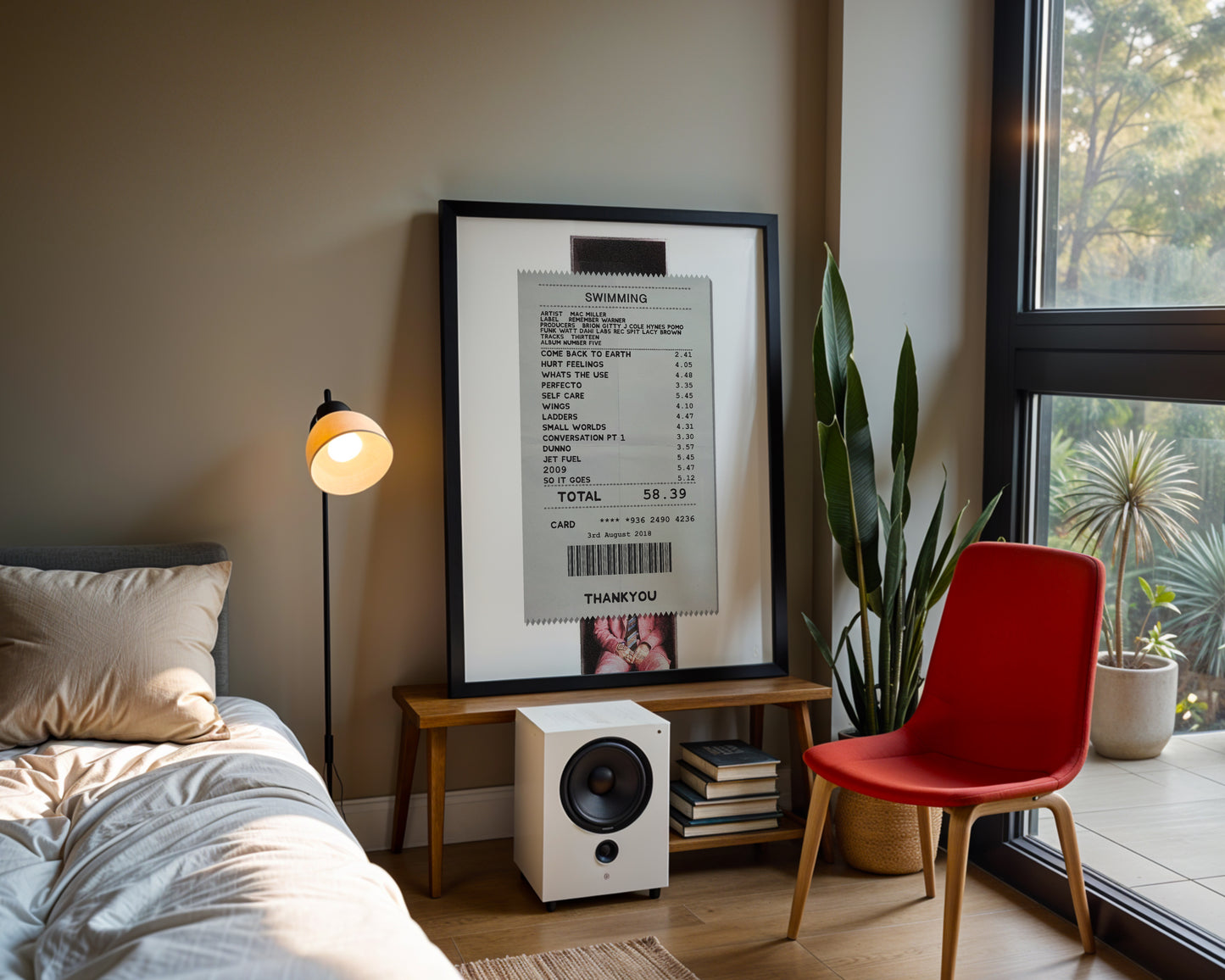 Mac Miller Swimming receipt poster